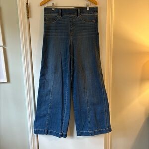 Spanx Women's Blue Wide-Leg Jeans
